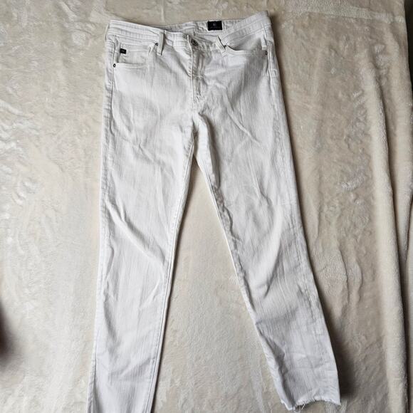 AG Adriano Goldschmied Jeans womens 30R White USA stevie ankle - Picture 1 of 12